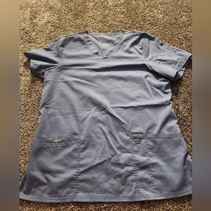Cherokee large periwinkle scrub top